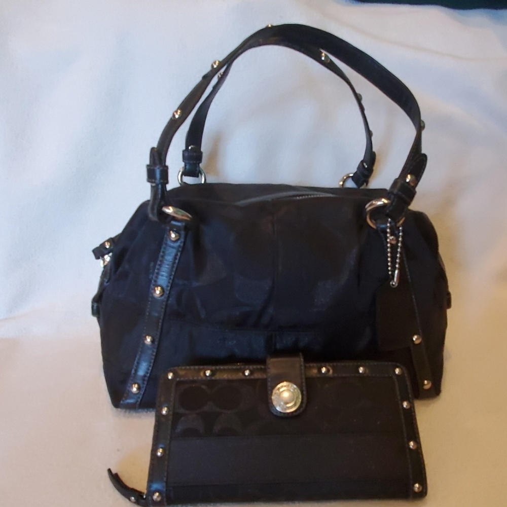 Black Signature C Coach Purse